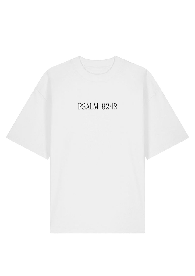 The White Palm Tree Tee - Psalm 92:12 [Oversized]