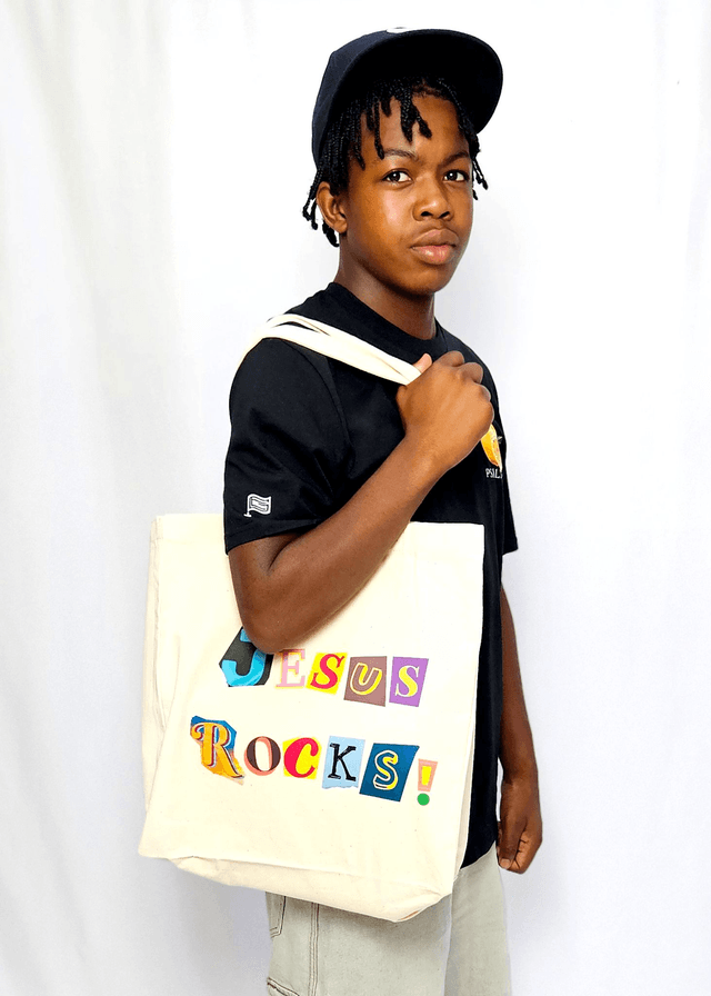 Jesus Rocks Tote - Psalm 95:1