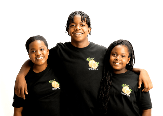 The Lemon Tee in Black - Psalm 34:8 [Kids]