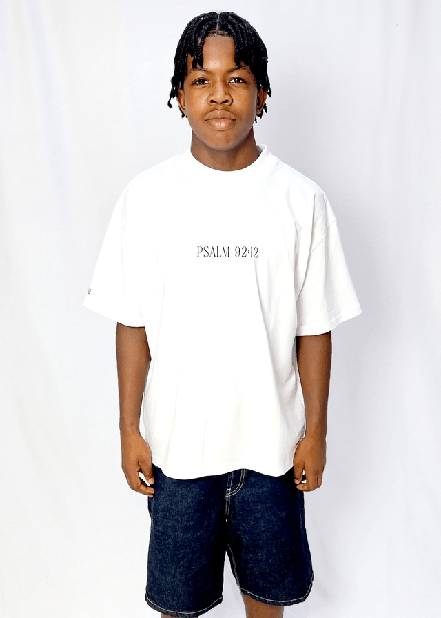 The White Palm Tree Tee - Psalm 92:12 [Oversized]