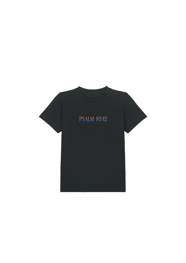 The Black Tropical Palm Tee - Psalm 92:12 [Kids+Baby]