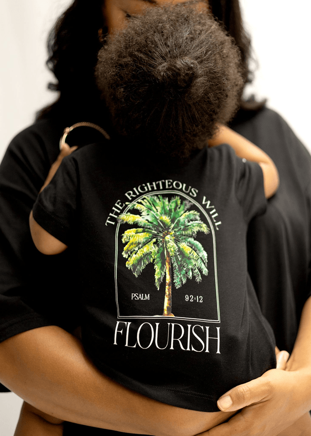 The Black Palm Tee - Psalm 92:12 [Kids+Baby]