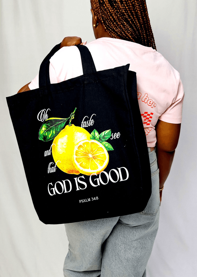 Lemon Tote - Psalm 34:8