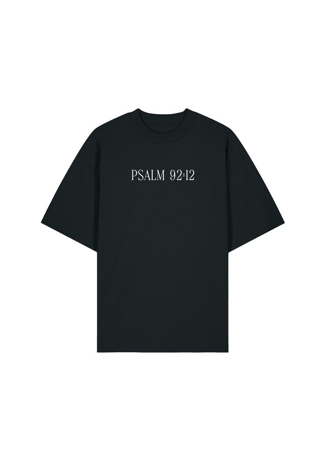 The Black Palm Tree Tee - Psalm 92:12 [Oversized]