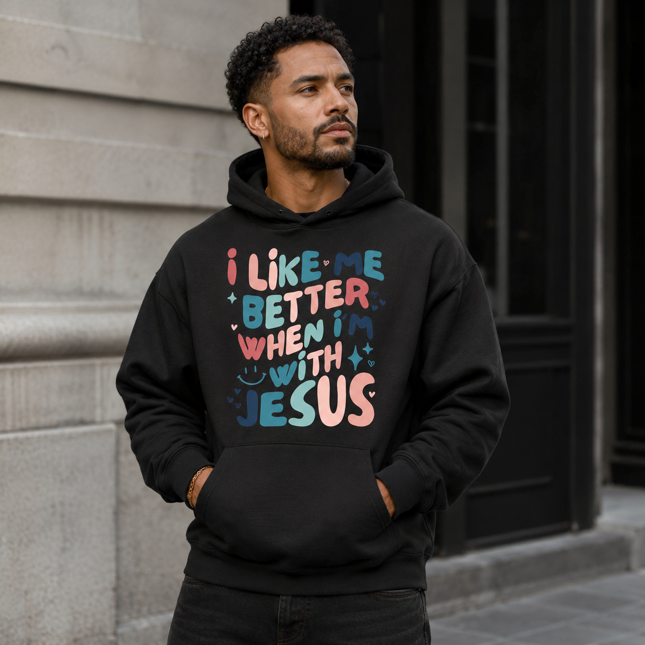 I Like Me Better When I’m with Jesus Hoodie | Black | Unisex Adult