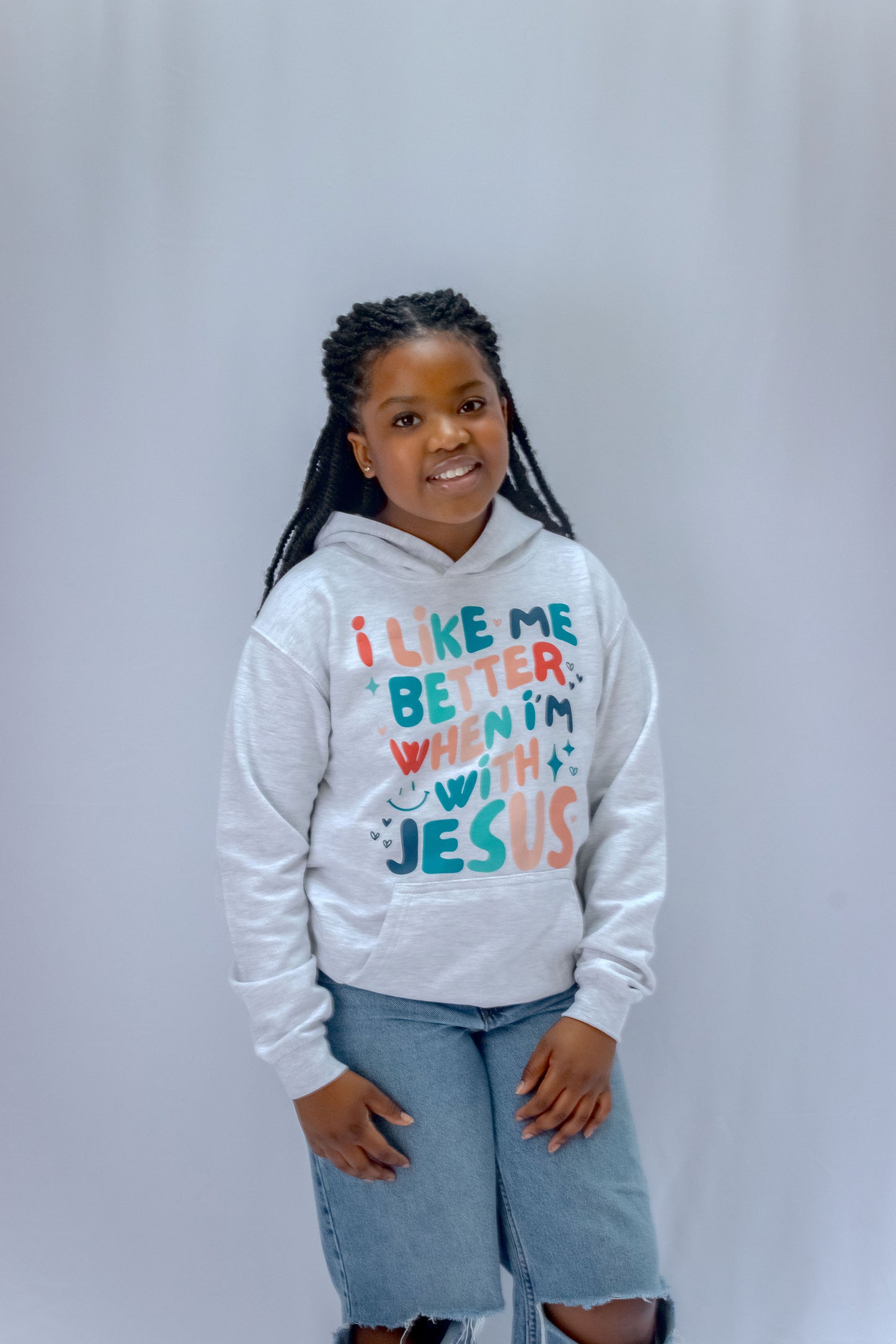 I Like Me Better When I’m with Jesus Hoodie | Grey | Child