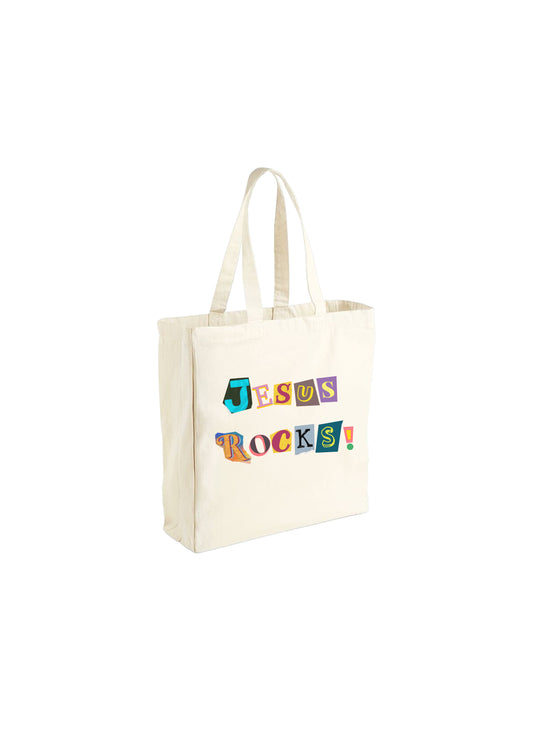 Jesus Rocks Tote Bag - Psalm 95:1