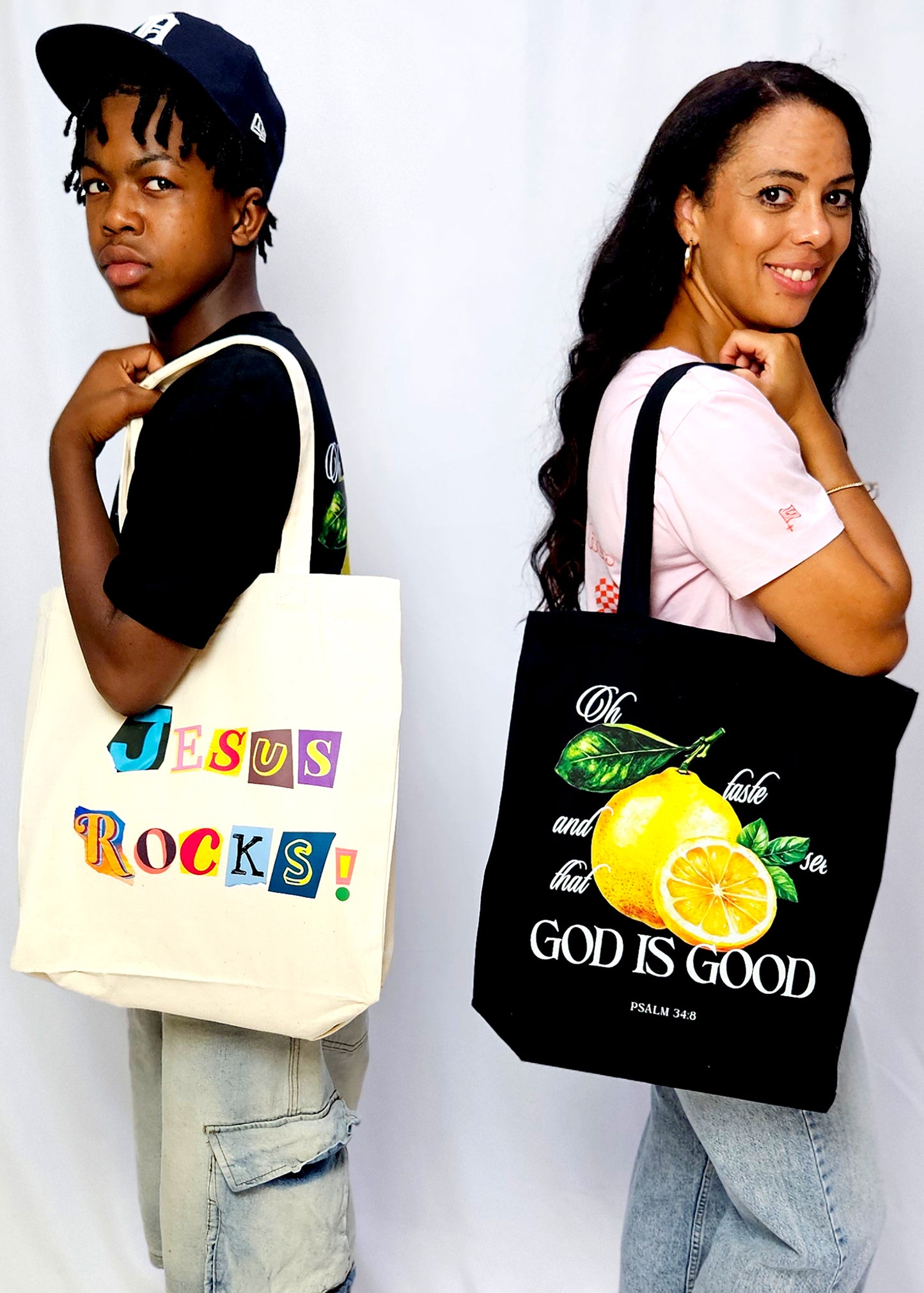 Lemon Tote Bag - Psalm 34:8
