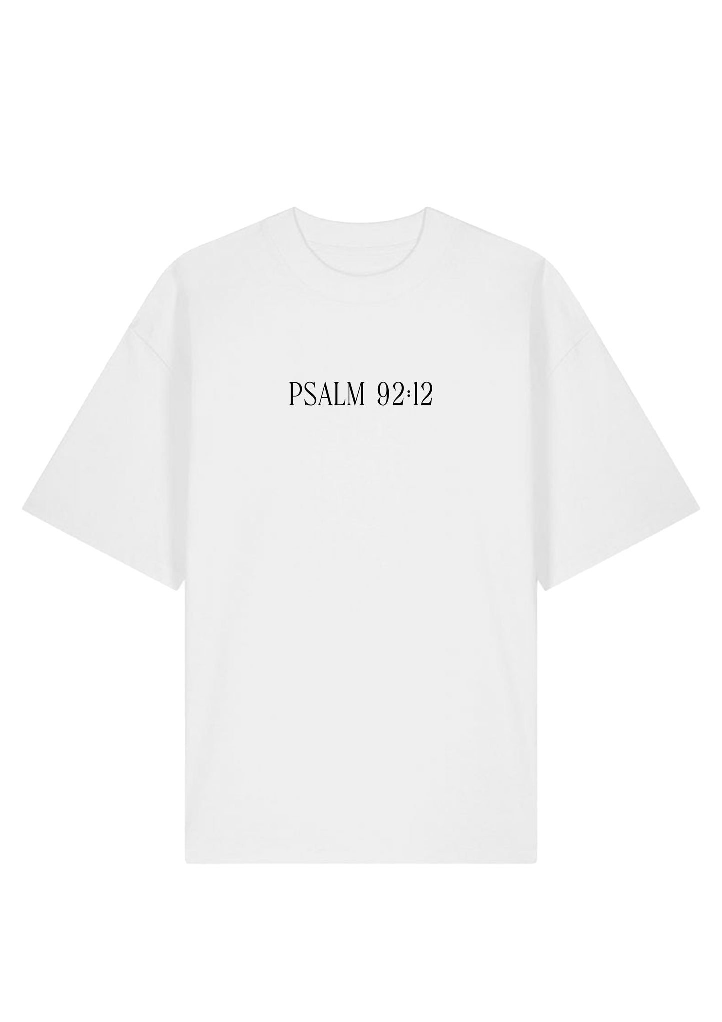 The White Palm Tree Tshirt - Psalm 92:12 [Oversized]